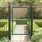 Cancello per Recinzione in Acciaio 100x125 cm Verde