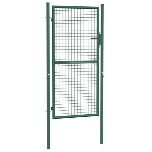 Cancello per Recinzione in Acciaio 100x175 cm Verde