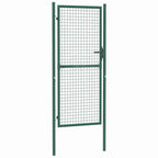 Cancello per Recinzione in Acciaio 100x200 cm Verde