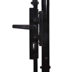 Cancello per recinzione a doppia porta Woerden con punta a lancia 400x199,5 cm nero