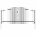 Cancello doppia porta Woerden acciaio punta lancia 400x249,5 cm nero
