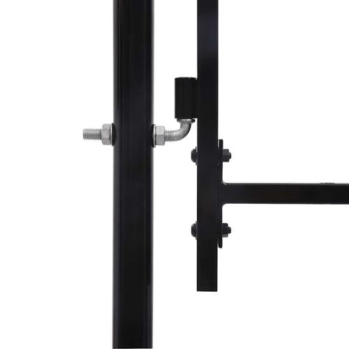 Cancello doppia porta Woerden acciaio punta lancia 400x249,5 cm nero