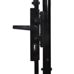 Cancello per recinzione BOXTEL porta singola con parte superiore ad arco in acciaio 1x2 m Nero