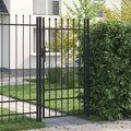 Cancello per recinzione BOXTEL porta singola con punta in acciaio 100x175 cm Nero