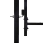 Cancello per recinzione BOXTEL porta singola con punta in acciaio 1x2 m Nero