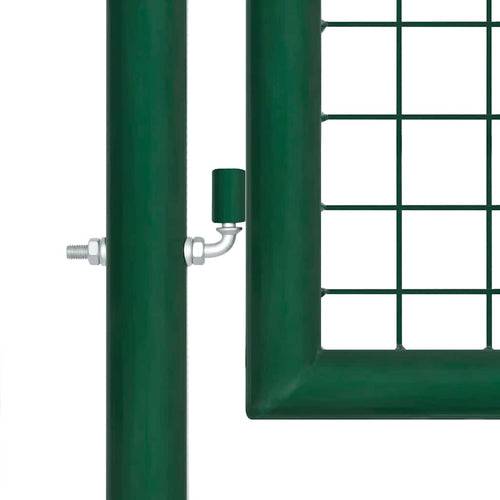Cancello da Giardino in Rete di Acciaio 400x75 cm Verde Scuro