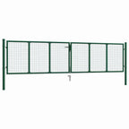 Cancello da Giardino in Rete di Acciaio 400x100 cm Verde