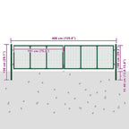 Cancello da Giardino in Rete di Acciaio 400x100 cm Verde