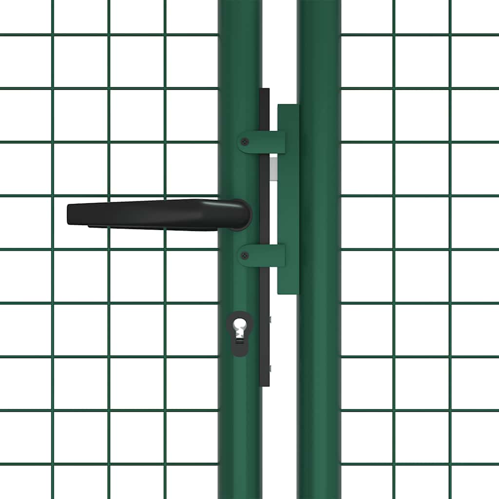Cancello da Giardino in Rete di Acciaio 400x125 cm Verde