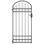 Cancello per recinzione ASSEN acciaio verniciato arco 89x200 cm nero