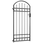 Cancello per recinzione ASSEN acciaio verniciato arco 89x200 cm nero