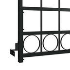 Cancello per recinzione ASSEN acciaio verniciato arco 89x200 cm nero