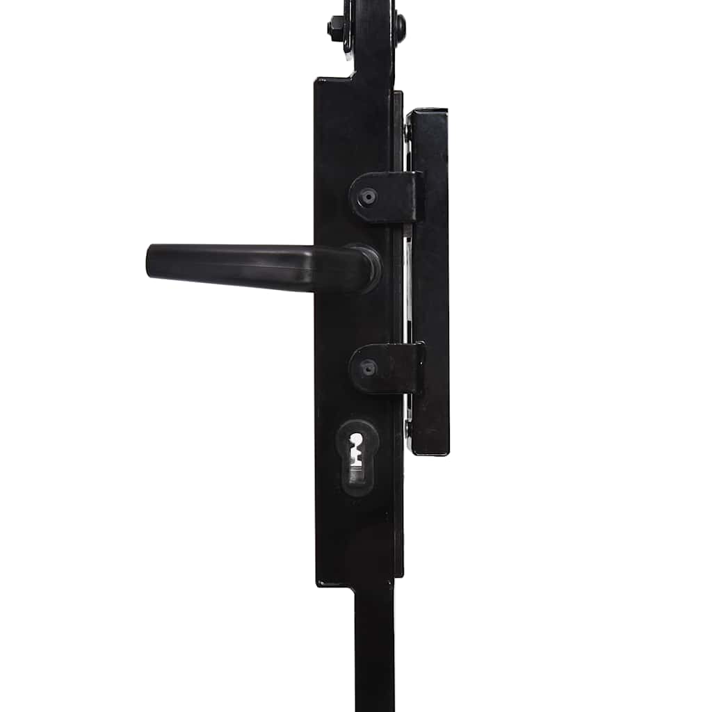 Cancello per recinzione ASSEN acciaio verniciato arco 89x200 cm nero
