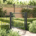 Cancello da Giardino in Rete di Acciaio Zincato 100x75 cm Grigio Antracite