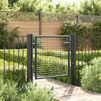 Cancello da Giardino in Rete di Acciaio Zincato 100x75 cm Grigio Antracite