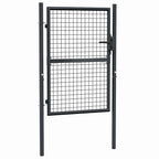 Cancello da Giardino in Rete di Acciaio Zincato 100x125 cm Grigio Antracite
