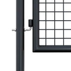 Cancello da Giardino in Rete di Acciaio Zincato 100x125 cm Grigio Antracite