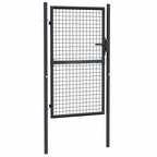 Cancello da Giardino in Rete di Acciaio Zincato 100x150 cm Grigio Antracite