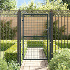Cancello da Giardino in Rete di Acciaio Zincato 100x150 cm Grigio Antracite