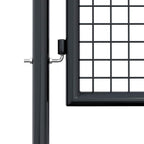 Cancello da Giardino in Rete di Acciaio Zincato 100x150 cm Grigio Antracite