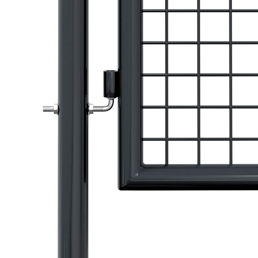 Cancello da Giardino in Rete di Acciaio Zincato 100x150 cm Grigio Antracite