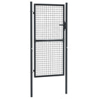 Cancello da Giardino in Rete di Acciaio Zincato 100x175 cm Grigio