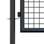 Cancello da Giardino in Rete di Acciaio Zincato 100x175 cm Grigio