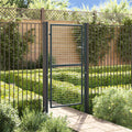 Cancello da Giardino in Rete di Acciaio Zincato 100x175 cm Grigio