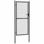 Cancello da Giardino in Rete di Acciaio Zincato 100x200 cm Grigio Antracite