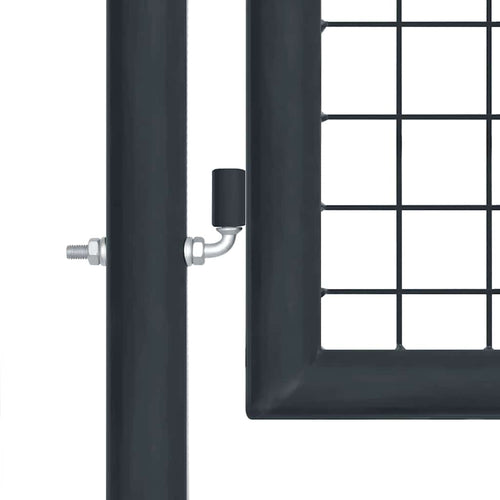 Cancello da Giardino in Rete di Acciaio Zincato 400x100 cm Grigio Antracite