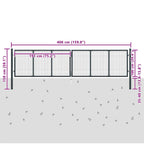 Cancello da Giardino in Rete di Acciaio Zincato 400x100 cm Grigio Antracite
