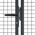 Cancello da Giardino in Rete di Acciaio Zincato 400x125 cm Grigio Antracite