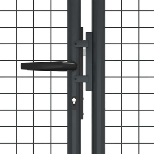 Cancello da Giardino in Rete di Acciaio Zincato 400x125 cm Grigio Antracite