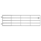 Cancello da Giardino in Acciaio 5 Sbarre (115-300)x90cm Argento