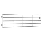 Cancello da Giardino in Acciaio 5 Sbarre (115-300)x90cm Argento