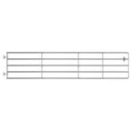 Cancello da Giardino in Acciaio Zincato 5 Sbarre (150-400)x90cm Argento