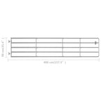 Cancello da Giardino in Acciaio Zincato 5 Sbarre (150-400)x90cm Argento