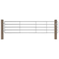 Cancello da Giardino in Acciaio Zincato 5 Sbarre (150-400)x90cm Argento