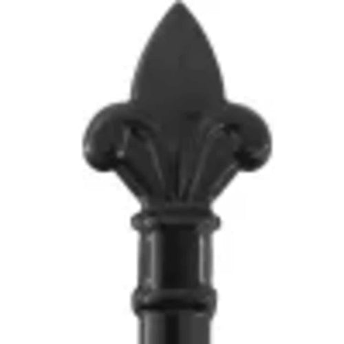 Cancello per recinzione Woerden doppia porta con punta superiore 299,5x174,5 cm nero