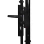 Cancello per recinzione Woerden doppia porta con punta superiore 299,5x174,5 cm nero