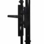 Cancello per recinzione Woerden doppia porta con punta superiore 299,5x199,5 cm nero