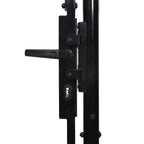 Cancello per recinzione BOXTEL porta singola con punta in acciaio 100x150 cm Nero
