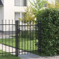 Cancello per recinzione BOXTEL porta singola con punta in acciaio 100x120 cm Nero