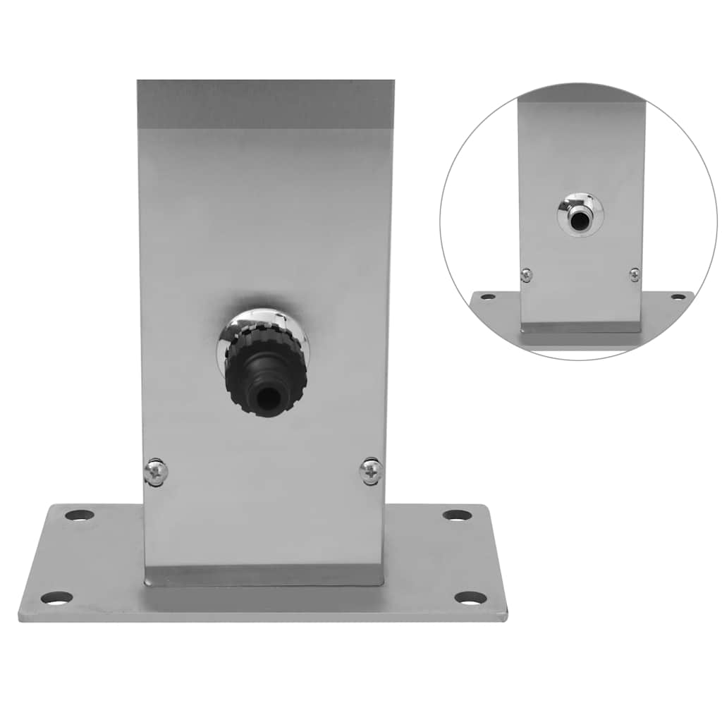 Doccia da Giardino in Acciaio Inox Lineare con Soffione e Doccetta