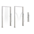 Doccia da Giardino in Acciaio Inox a Doppio Getto - Altura 210 cm