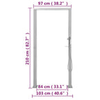 Doccia da Giardino in Acciaio Inox a Doppio Getto - Altura 210 cm