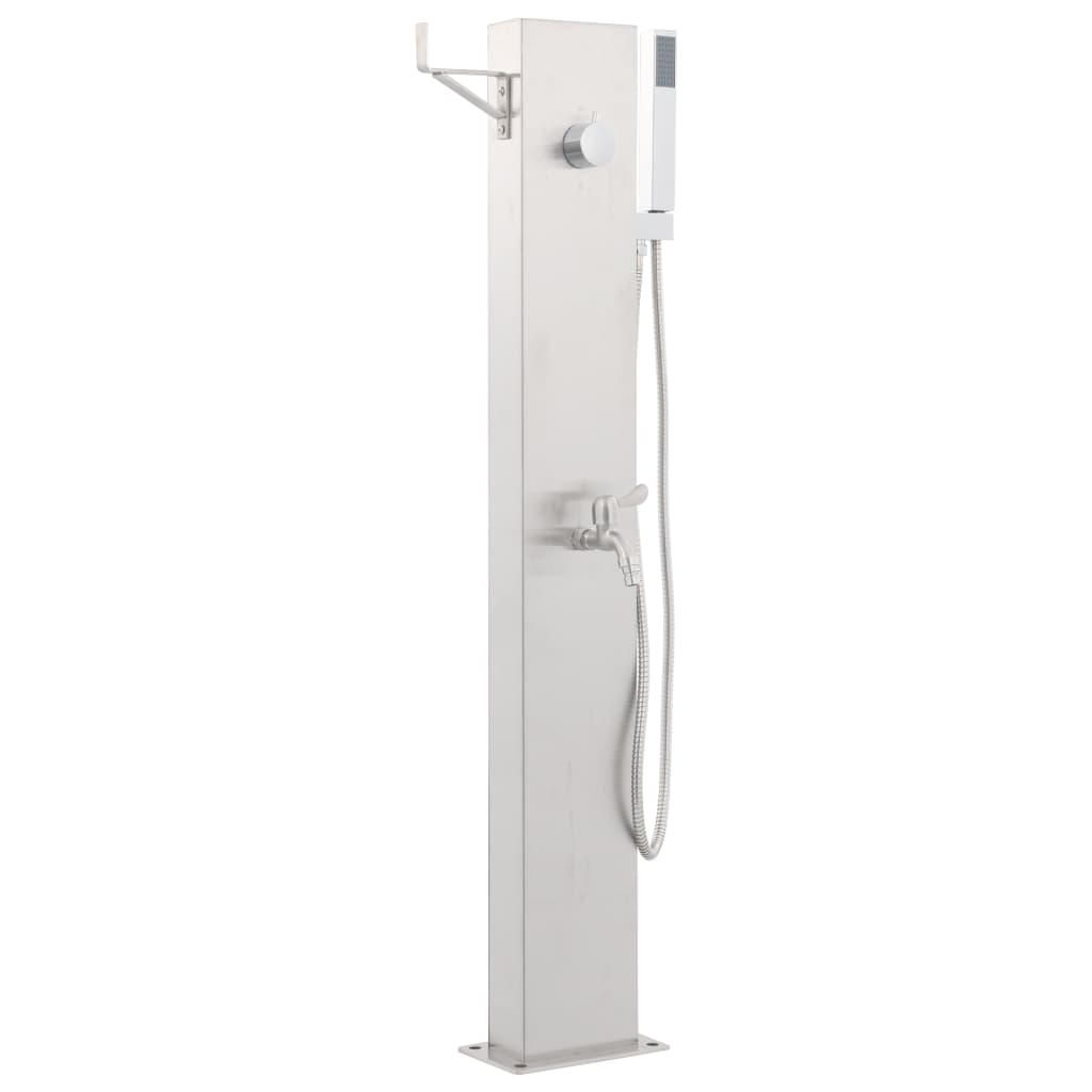 Rubinetteria per Doccia da Giardino 110 cm in Acciaio Inox