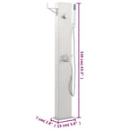Rubinetteria per Doccia da Giardino 110 cm in Acciaio Inox