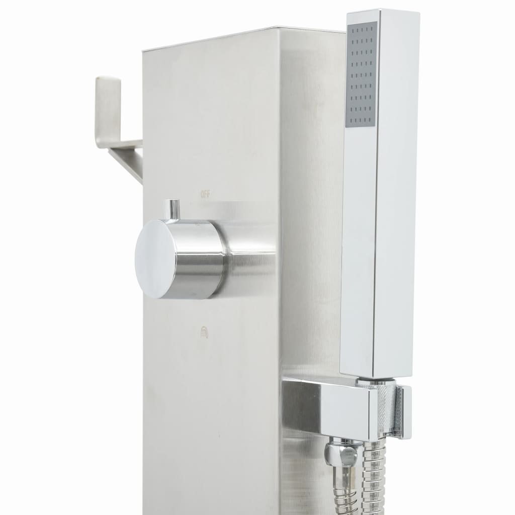 Rubinetteria per Doccia da Giardino 110 cm in Acciaio Inox
