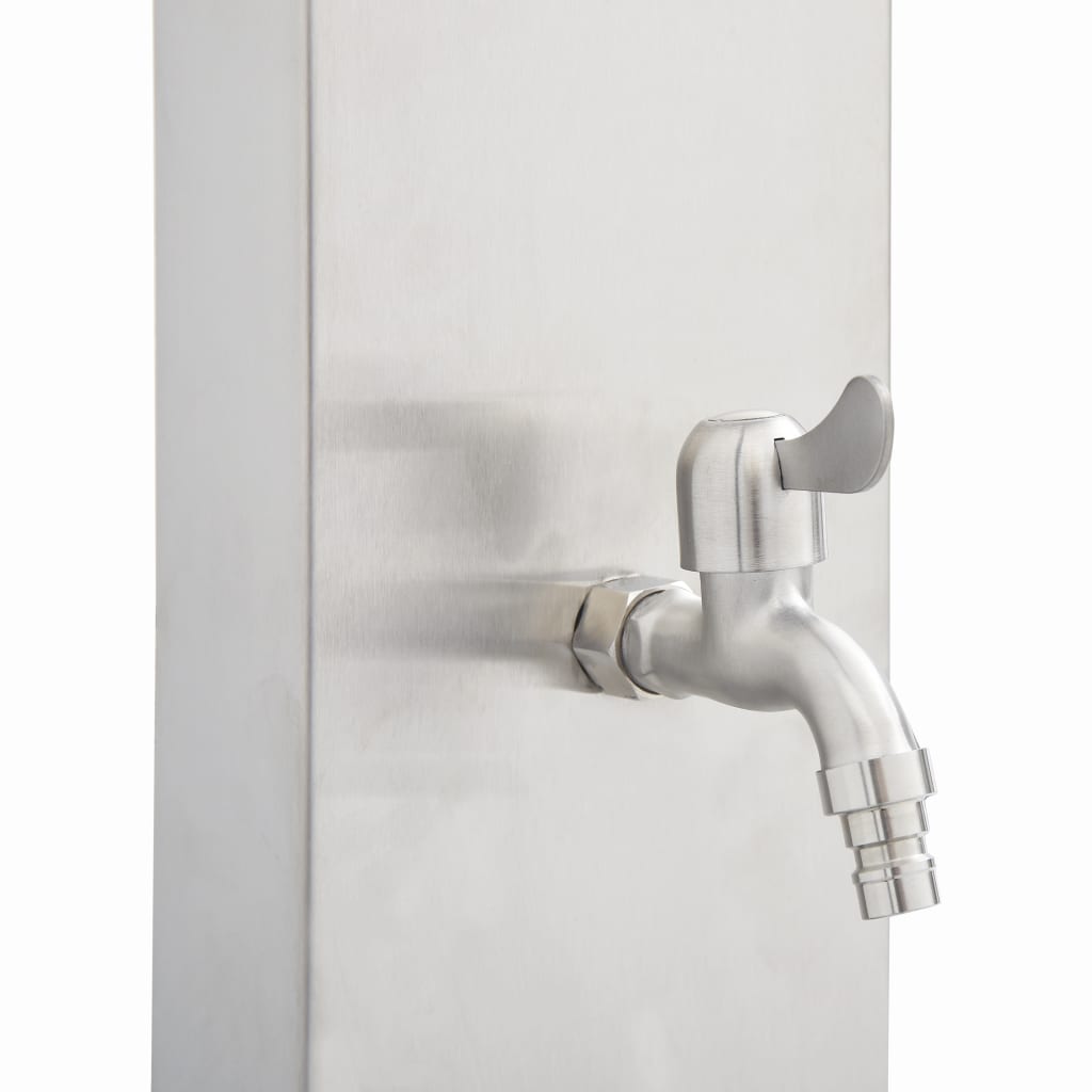 Rubinetteria per Doccia da Giardino 110 cm in Acciaio Inox